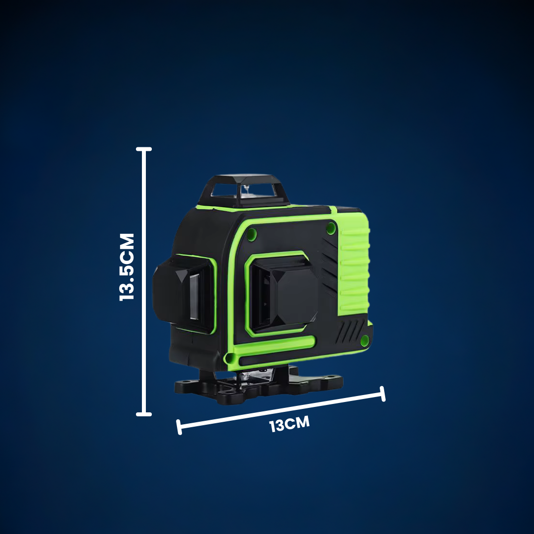 Nivelă Laser 4D Profesională cu 16 Linii, Autonivelare, 2 Acumulatori, Telecomandă și Trepied 150 cm