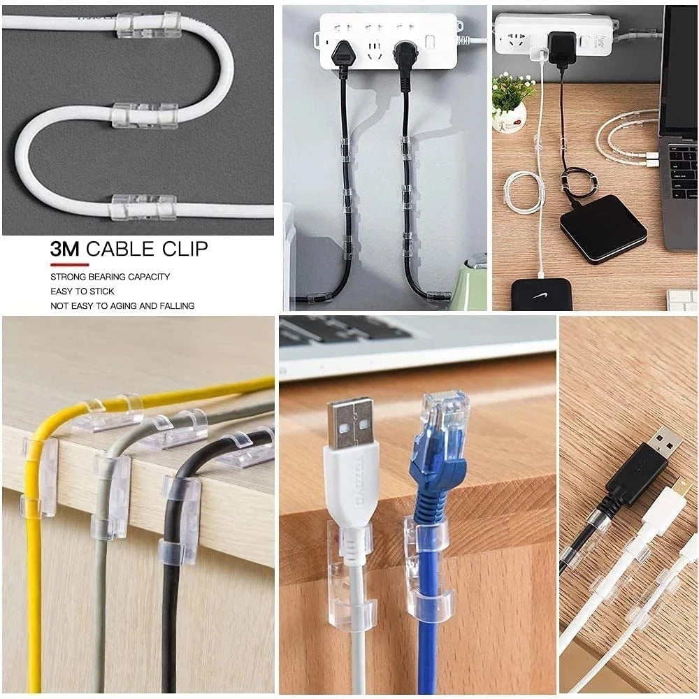 Set 20 Organizatoare Cabluri Autoadezive