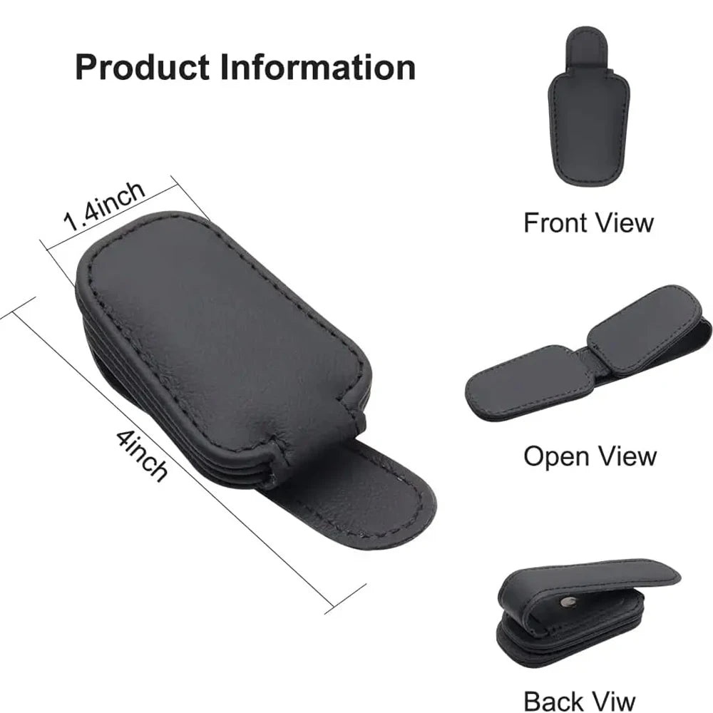 Suport Prindere Clips Magnetic Piele Ochelari Auto