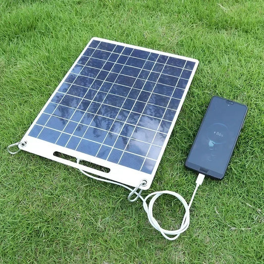 Panou Solar Portabil 18V IP65 Incarcare 2 Porturi USB 30x20cm+Accesorii Prindere