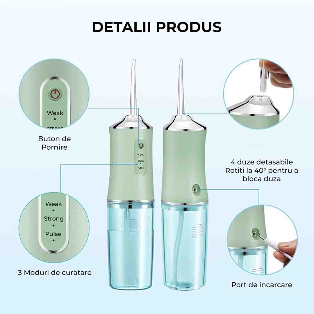 Irigator Oral Dus Bucal 4 Capete 1200mAh