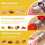 Masina de Tocat Carne pentru Carnati Manuala Aluminiu, Accesorii Incluse