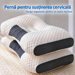 Set 2 Perna Ortopedica Spuma cu Memorie Suport Cervical 74x48cm