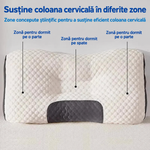 Set 2 Perna Ortopedica Spuma cu Memorie Suport Cervical 74x48cm
