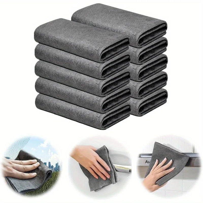 5+5 CADOU Lavete Magice Microfibra Reutilizabile 30x30 cm Fara Urme Fara Scame
