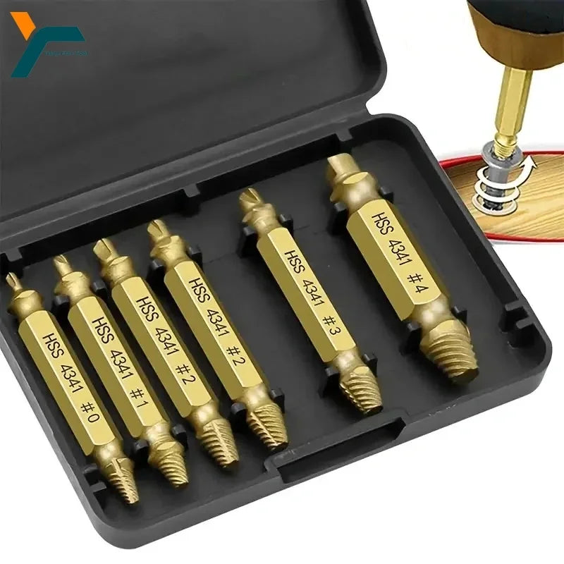 Kit de 6 Piese Extractoare Suruburi 2 in 1