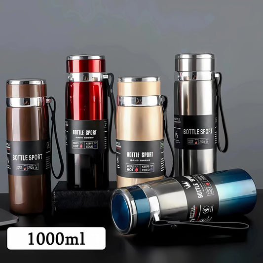 Termos Vacuum 1 Litru Invelis Dublu Otel Inoxidabil 316 Agatatoare