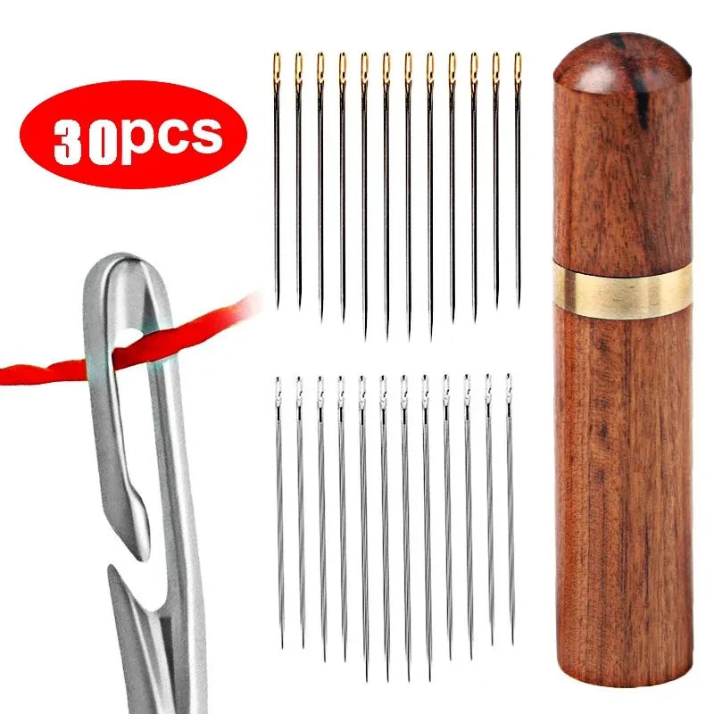 Set 30 Ace Usor de Folosit Orificiu Lateral + Suport Lemn