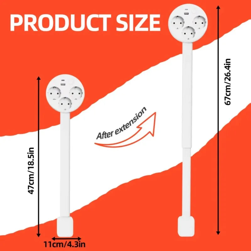 Prelungitor Telescopic 70CM, 3 Prize, Rotire 180 Grade