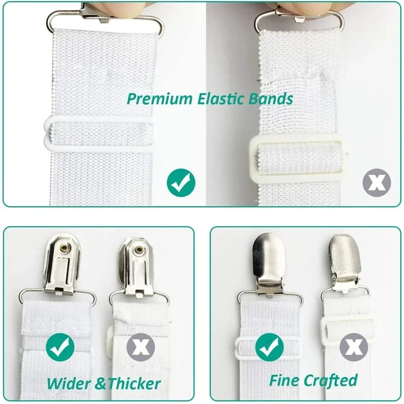 Set 4 Cleme Elastice pentru Cearsafuri