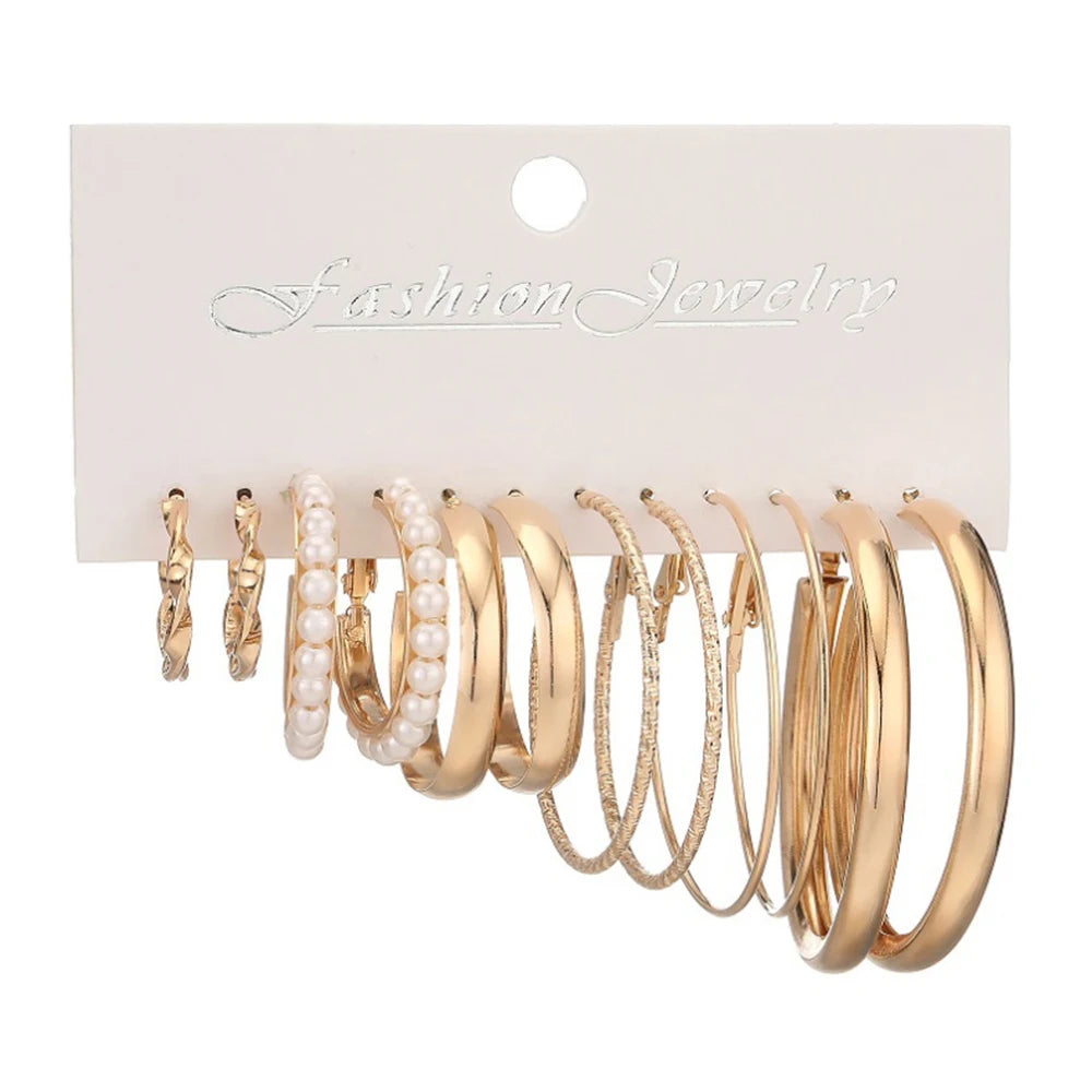 Set 6 perechi Cercei Eleganți și Practici
