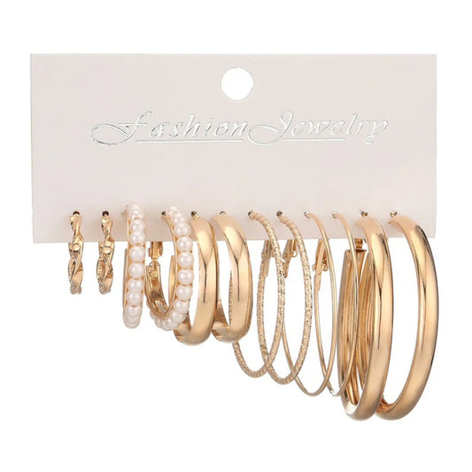 Set 6 perechi Cercei Eleganți și Practici