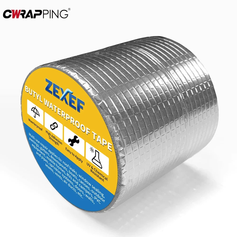 Banda Etansare Autoadeziva Butilica Aluminiu 5M x 10cm