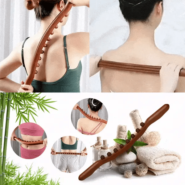 Baston Stimulator Limfatic din Lemn GuaSha
