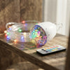 1+1 CADOU Instalatie Craciun Clopotel LED 2 Siruri Multicolore 10M Telecomanda Sincron Muzica