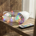 1+1 CADOU Instalatie Craciun Clopotel LED 2 Siruri Multicolore 10M Telecomanda Sincron Muzica