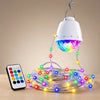 1+1 CADOU Instalatie Craciun Clopotel LED 2 Siruri Multicolore 10M Telecomanda Sincron Muzica